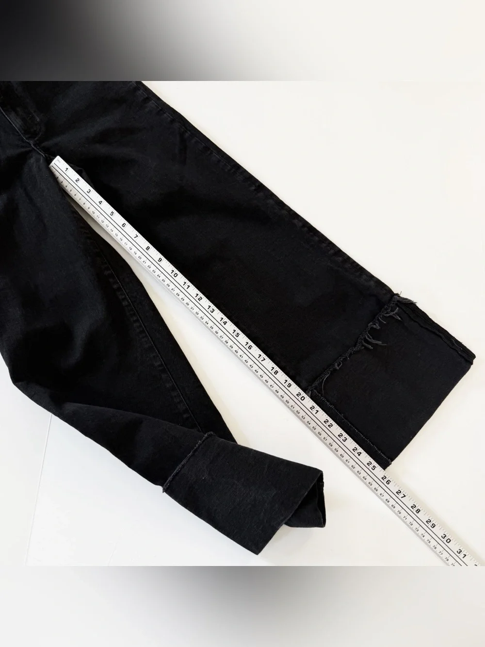 Anthropologie Pilcro Jeans Womens 26 Scotty Black High Rise Straight Cuff Hem